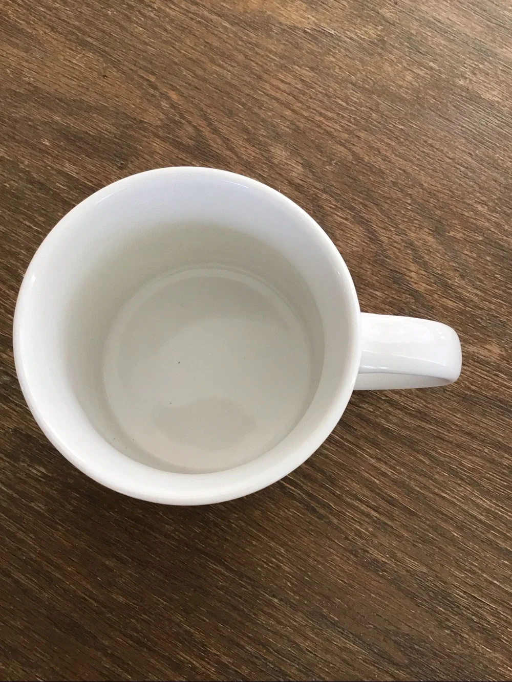 Williams Sonoma white ceramic mug features a gold-painted initial 